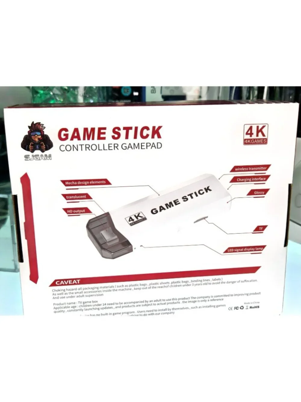 M2 Plus Retro Game Stick 4K HDMI with 2.4G Wireless Controllers